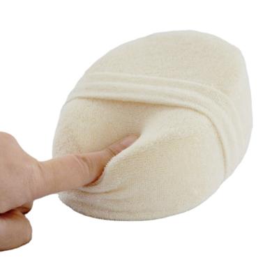 China All Natural Round Design Reusable Loofah Bath Shower Pad Body Sponge Scrubber for Hotel SPA for sale