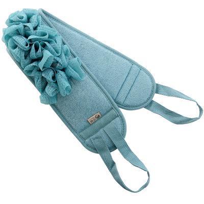 China EXFOLIATING Bath Eco Friendly Body Brush Double Sides Exfoliating Body Scrubber Long Belt For Bath for sale