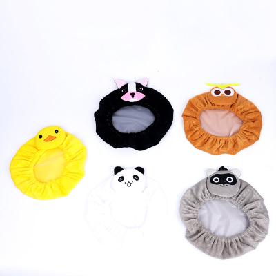 China Sustainable Cotton Baby Bathing Hats Hair Drying Reusable Hat Making Dustproof Waterproof Baby Shower Hat for sale