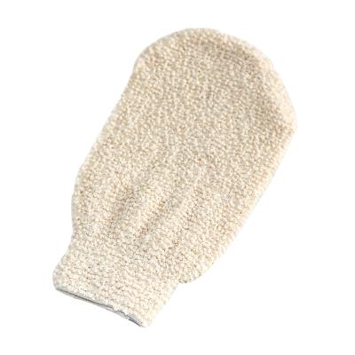 China 100% Natural Eco Friendly Hemp Glove Exfoliating Glove Back Cleansing Scrubber Jute Bath Glove Body for sale