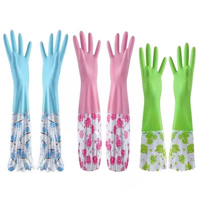 China Dish Washing Winter Kitchen Thicken Skin Care Household Cleaning Gloves Dishwasher Gloves Dish Washing Gloves for sale