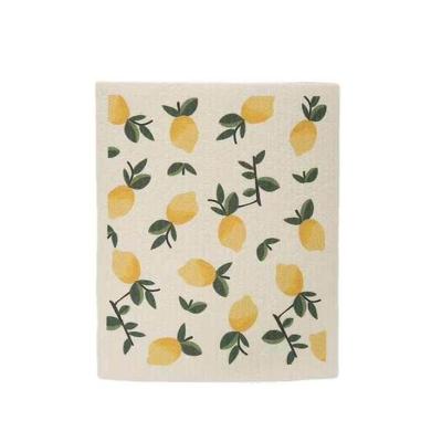 China Germany Large Sustainable White Cellulose Dry Absorbent Sponge Cloth With Print for sale