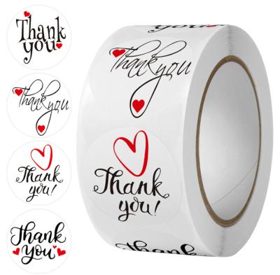 China Custom Printing Self Adhesive Sealing Label Waterproof Thank You Stickers for sale