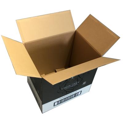 China Recyclable Durable Printed Food And Beverage Cardboard Box 12 Bottle Wine Transit Box for sale