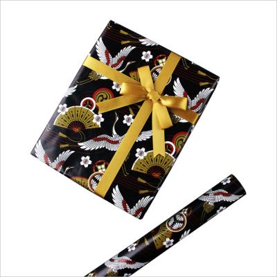 China Handmade Custom Printed Logo Gift Wrapping Paper Flower Gift Wrapping Paper for sale