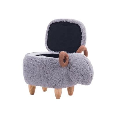 China Wooden Pet Storage Lounge Ottoman Sheep Sneaks Laundry Stools With Storage for sale