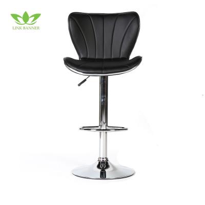 China High Quality Modern Adjustable Chair Leather Black PU Swivel Metal Stool Adjustable Legs for sale