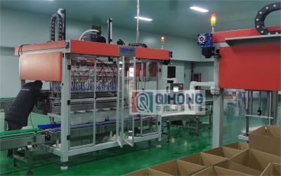 Chine Machine automatique d'emballage de carton à deux axes, 15 boîtes/min, 3 postes de travail à vendre