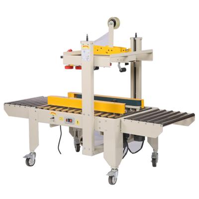 China Semi Automatic Food Henglin Belt Carton Sealer Box Case Tapping Sealing Machine FXJ5050 for sale