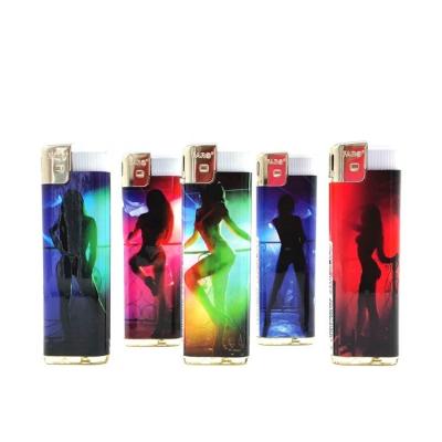 China Child Resistance Disposable Plastic Electronic Petrol Cigarette Lighter 8.0*2.5*1.0cm for sale