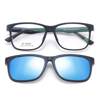 China New Arrival Fashionable Casual High Quality Silicon Unisex Magnetic Clip On Sun Glass Optical Glass Blue Light Sights for sale