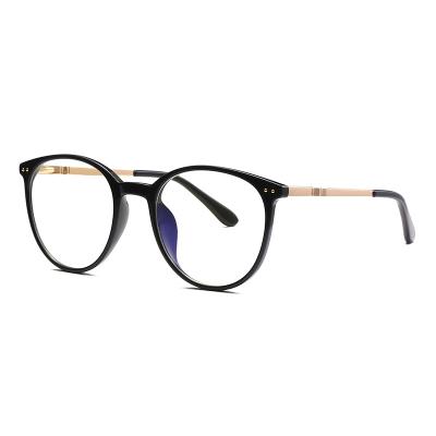 China Big Frame Glasses Round Myopia Tr90 Flat Glasses Anti-blue Glasses Large Sight Glass For Men And Women for sale