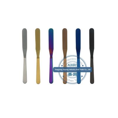 China Chef's (JYKT-CT003) Stocked Plating Spatula Paddle Stainless Steel Titanium Coating Heavy And Hard With Solid Handle for sale