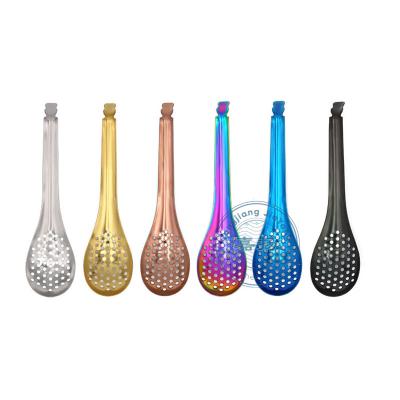 China (JYKT-CS004) stocked whole stainless steel sus 304 caviar spherification slotted spoon for chef plating of molecular cooking tool for sale