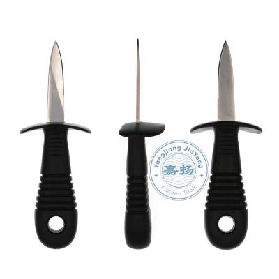 China Hot Selling Kitchen Instrument Utensil Set (ALST-OK002) Stainless Steel Seafood Tool Oyster Knife Operner with PP Handle and Protective Baffle for sale