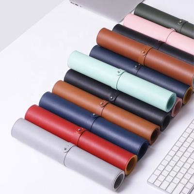 China Large Custom Logo Printing PU Leather Mousepad Desk Mat Easy To Clean Play Mat Manufacturer High Quality Cheap Mousepad Leather for sale