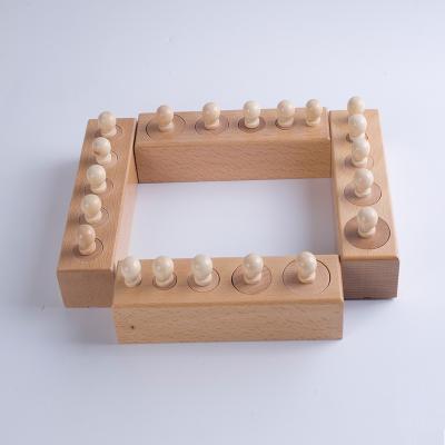 China Eco-friendly Material Supply Toy Children Wooden Round Blocks Montessori Educational Teaching Factory Wooden Toy for sale