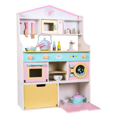 China Factory Wholesale Eco-friendly Material Wooden Pretend Kids Toy Kitchen Educational Role Play Game Sets for sale