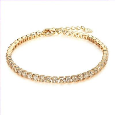 China Wholesale FASHIONABLE Women Jewelry Fashion Charm Gold Diamond Tennis Bracelet Bracelet for sale