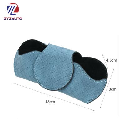 China ZY Factory Car Business/Luxury Sunglasses Holder Sun Visor Lenses Clip Leather Material Colorful Auto Sunglasses Clip for sale