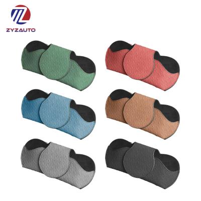 China Luxury Business / ZY Hot Selling All Accessories Automotive Plaid Car Case Glass Vehicle Sun Visor Leather Sunglasses Clip for sale