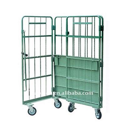 China Warehouse Storage System Wire Container Roll Container Metal Storage Trolley for sale