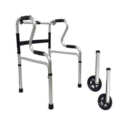 China Custom Aluminum Upright Medical Hospital Folding Frame Upright Medical Hospital Folding Seat Elders Walker Rollator Seat Plate Adults Walking Aids For Handicapped for sale