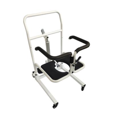 China Lift: Q235 Steel Medical Wheelchair Toilet Movement Nursing Hydraulic Electric Patient Transfer Lift Commode Chair For Elderly for sale