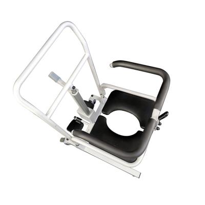 China Lift: Steel Medical Electric Hydraulic Toilet Motion Nursing Wheelchair Q235 Transfer Lift Patient Chair With Commode for sale