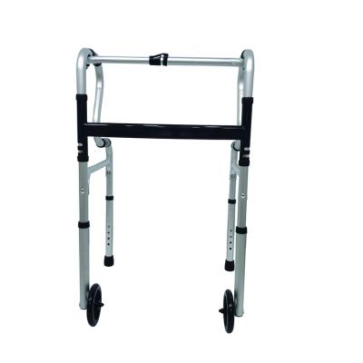 China Without/With Seat Plate Medical Lightweight Elderly Adults Disabled Elders Aids Frame Seat Walker Aluminum Walking Elder Outdoor Folding Rollator for sale