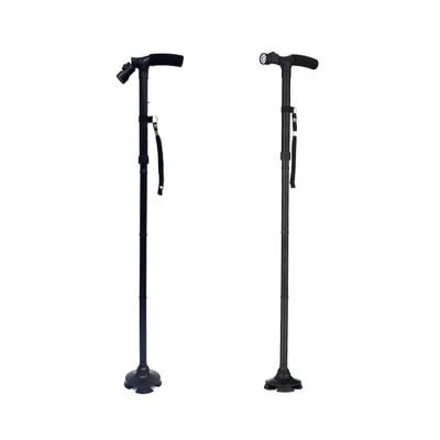 China Light Weight Crutch Aluminum Alloy Folding Cane Bright Medical Smart Adjustable Collapsible Elderly Led Canes for sale