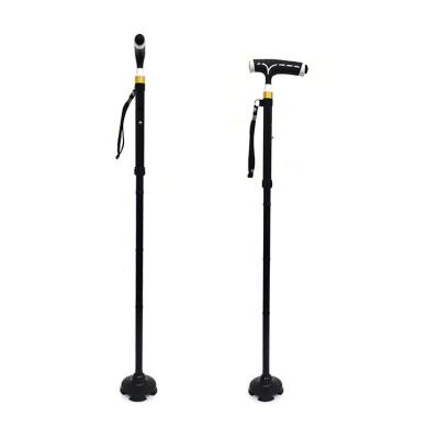 China Luminous Wholesale Medical Smart Foldable Elderly Aluminum Alloy Folding Cane Adjustable Elder Canes for sale