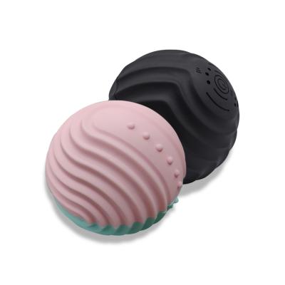 China Custom Black Electric Wall Set Black Electric Fitness Rubber Soft Roller USB Soft Roller Silicone Yoga Logo Foot Massager Vibrating Ball for sale