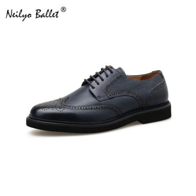 China Black Customizable Mens Oxford Shoes Men's Oxford Shoes Genuine Royal Cow Leather Breathable Men's Stylish Shoes Deodorization Men's Style for sale