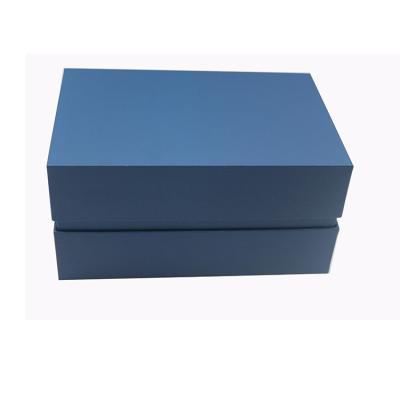 China Recycled Materials Logo Beautiful Design Custom OEM PRINT Blue Rigid Cardboard Paper Jewelry Gift Box for sale