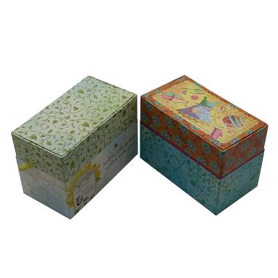 China Recycled materials customized cmyk printed high quality reusable cardboard paper recipe card box maker for sale