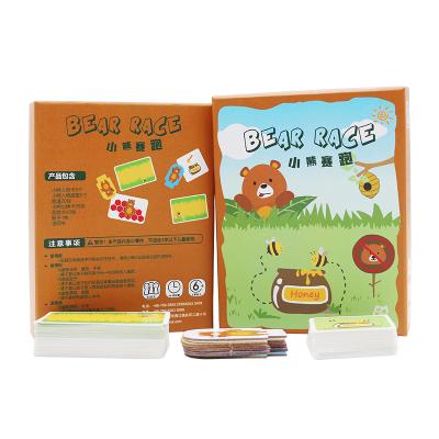 China Custom high quality cardboard mesas juego card and game board manufacturer about LITTLE BEAR RACE for sale