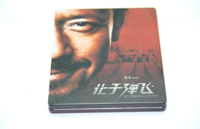 China Single Piece Metal CD Tin Box With PVC Holder , Cool CD Case for sale