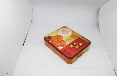 China La categoría alimenticia de la caja de la lata del metal del regalo del rectángulo a mediados de otoño puede con el mesón de la ampolla en venta