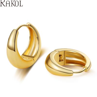 China New 2021 RAKOL EP2654 CLASSIC gold circle earrings small circle bridal earrings for sale