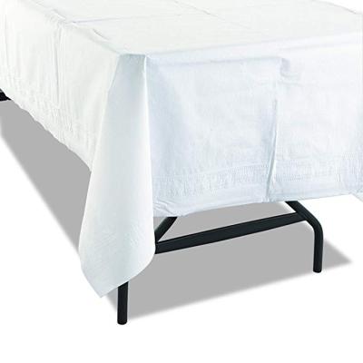 China Waterproof 100% Biodegradable Cornstarch Tablecloth Rectangle White Tablecloth for sale