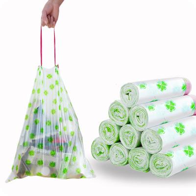 China 100% Biodegradable Drawstring Biodegradable 100% Compostable Garbage Bag, Garbage Bag, Trash Liner Bag for sale