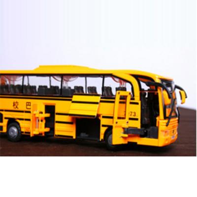 China Diecast Toy 1/50 Alloy Diecast Mini School Bus Model Toy Made in China for sale