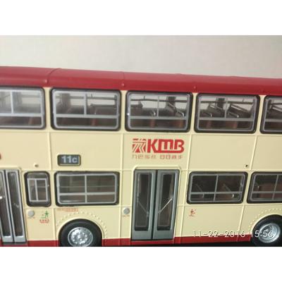 China Toy Made Diecast in China 1/87 Scale Diecast Double Decker Bus Metal Model Toys for sale