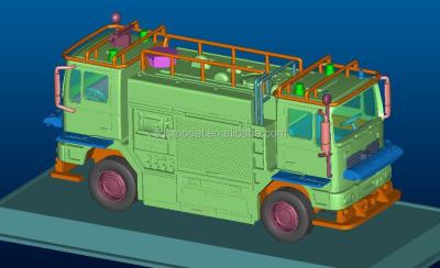 China Aluminum firetruck 3d custom design firm with auto cad and igs files for sale