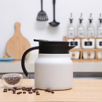 China WITH LID Stainless Steel Coffee Carafe Vacuum Jug Insulation Thermos Coffee Pot With Wooden Handle for sale