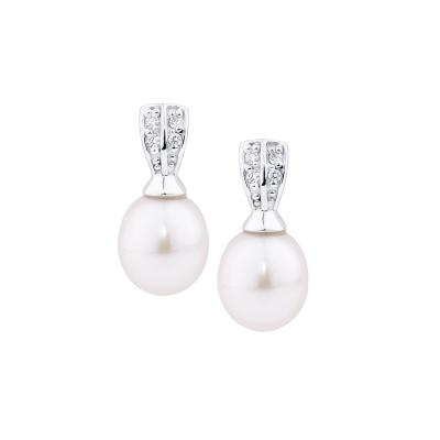 China FASHIONABLE ladies elegant pearl jewelry 2021 funky freshwater pearl women stud earring with 925 silver for sale