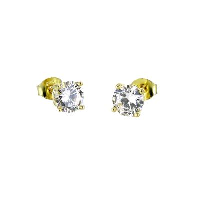 China Wholesale Cute Gold Cute Pated 18k Cubic Zircon Minimal Stud Earrings For Women for sale