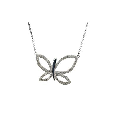 China Cute Ethnic Fashion Jewelry 925 Sterling Silver Pendant Shape Butterfly Necklace Pendant for sale