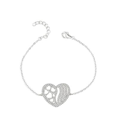 China Small Cute Romantic Love Shape Heart Necklace 925 Sterling Silver Jewelry Necklace Pendant For Women for sale